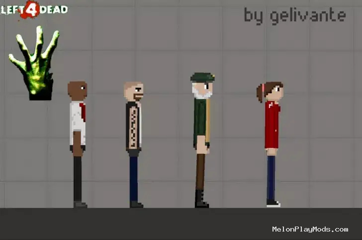 Left 4 Dead characters(NPC) Mod for Melon playground