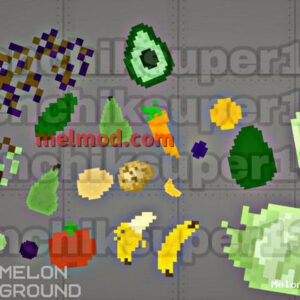 Pack for vegetables and fruits Mod for Melon playground