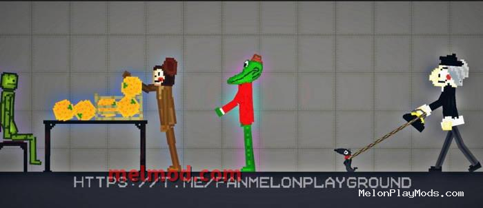 Crocodile Gena and Cheburashka Mod for Melon playground