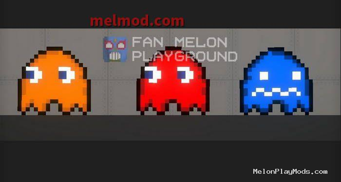Mod on the theme of the game Pack Man Mod for Melon playground