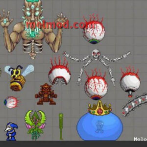 Bosses from the game Terraria Mod for Melon playground