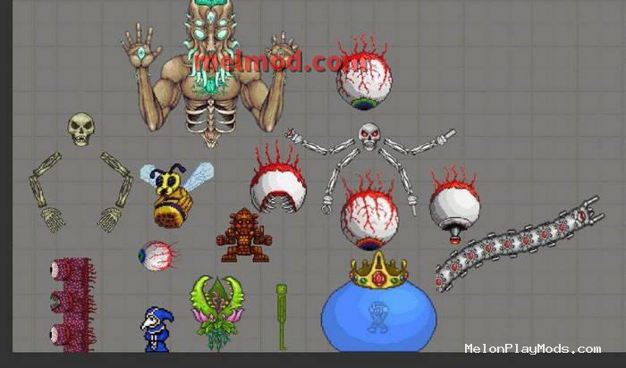 Bosses from the game Terraria Mod for Melon playground
