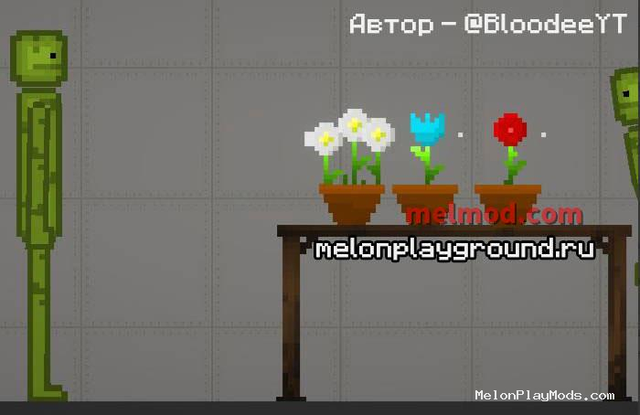 Flowers in pots Mod for Melon playground