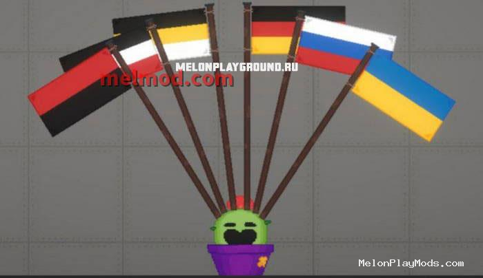 Russian, German and Ukrainian flags Mod for Melon playground