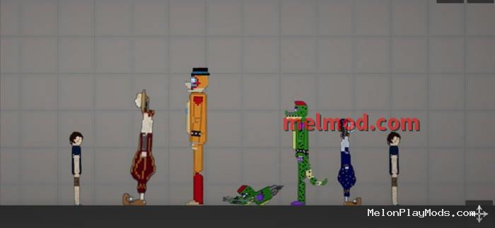 Characters from FNAF 9 Mod for Melon playground