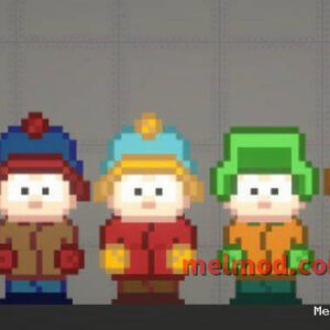 The main characters of South Park Mod for Melon playground