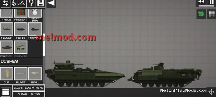 Military equipment (5 units) Mod for Melon playground