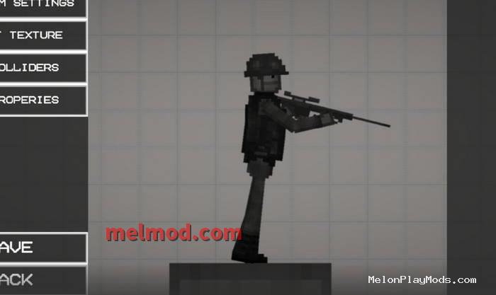 Statue of a soldier with a rifle Mod for Melon playground