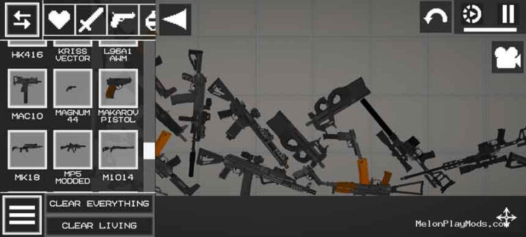 Weapon guns pack Mod for Melon playground