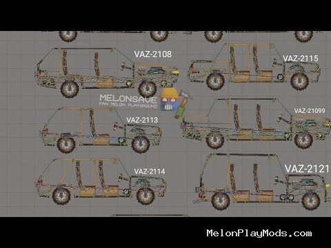Car Pack Mod for Melon playground