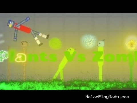 PLANTS VS ZOMBIES PACK Daytime Melon Playground Mod for Melon playground